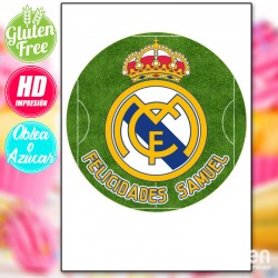 IMPRESIÓN COMESTIBLE PARA TARTA REAL MADRID MODELO 002