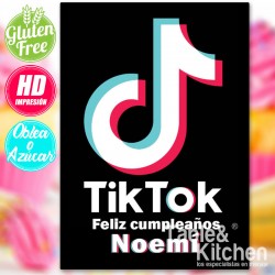 IMPRESSÃO COMESTÍVEL PARA BOLO TIKTOK MODELO 001