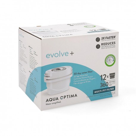 CONJUNTO 12 FILTROS ÁGUA SINGLE LIFE EVOLVE COMPATÍVEL BRITA