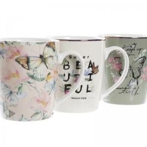 CANeca PORCELANA BORBOLETA CORES SORTIDAS - 3