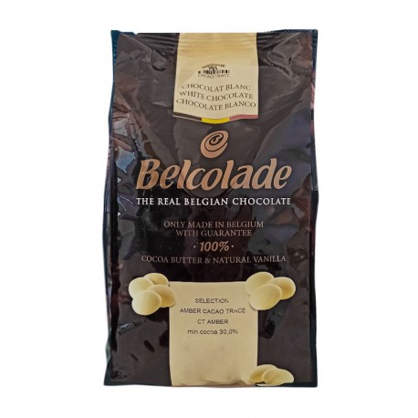 CHOCOLATE CT AMBER BLANCO 30% CACAO BELCOLADE 1 KG