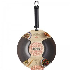 WOK ANTIADERENTE KITCHENCRAFT AÇO CARBONO 30CM - 3