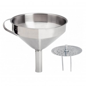 FUNIL INOX COM FILTRO 14 CM - 1