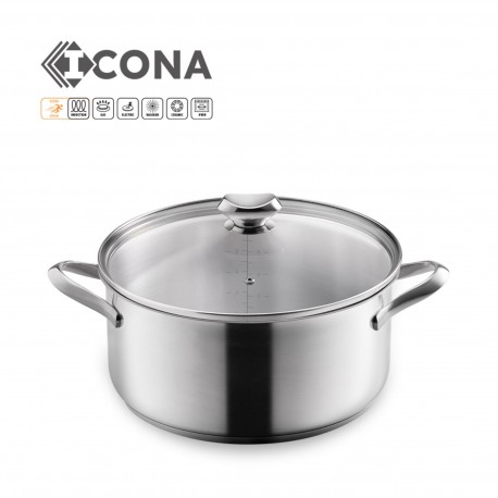 CACEROLA BAIXA INOX ICONA 28CM