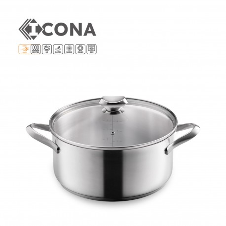 CACEROLA BAIXA INOX ICONA 26CM