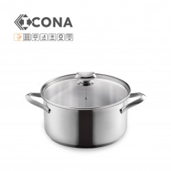 CACEROLA BAIXA INOX ICONA 24CM