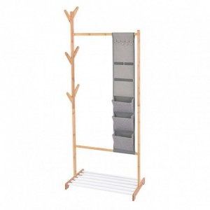 CABIDE BAMBU C/PRATELEIRA 65X38X167 CM. - 1