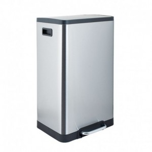 CUBO PEDAL ACERO INOX. RECTANGULAR 45L. HABITEX - 1