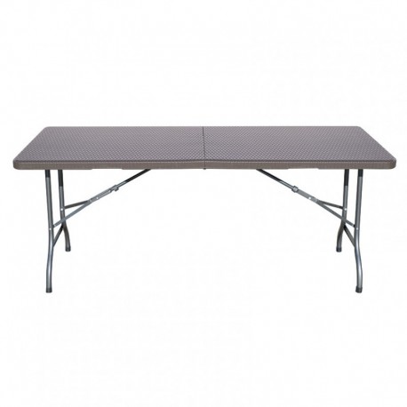 MESA POLIET. RATAN PLEG. 179X74,5X72 CM