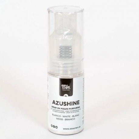 SPRAY EM PÓ PURPURINA BRANCA AZUSHINE 10GR