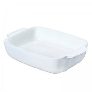 FONTE RETANGULAR CERÂMICA BRANCA 35X23 CM PYREX - 1