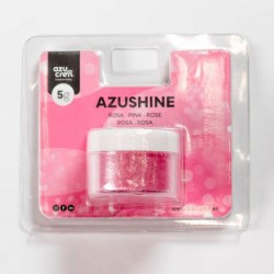 GLITTER COMESTÍVEL EM PÓ ROSA AZUSHINE 5GR