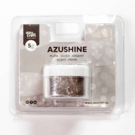 PURPURINA COMESTIBLE EN POLVO PLATA AZUSHINE 5GR