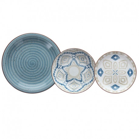 VAJILLA STONEWARE 18 PZ. METRO. CASABLANCA