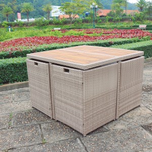 CONJUNTO DE 9 MUEBLES PARA JARDIN CUBO JAVA - 3