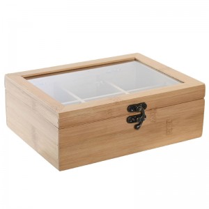 CAJA INFUSIONES BAMBU CRISTAL 21X16X5CM 6 DIVISIONES - 2