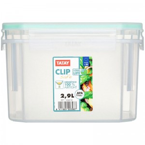 TAPER CLIP SAFE VERDE TRANSPARENTE 2,9 LITROS TATAY - 3