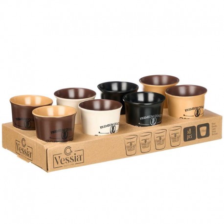 CONJUNTO DE 4 XÍCARAS DE CAFÉ 100ML COM ALÇA SURT. CORES