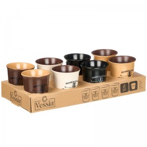 CONJUNTO DE 4 XÍCARAS DE CAFÉ 100ML COM ALÇA SURT. CORES - 1