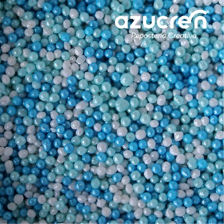 NONPAREILS BLANCO/AZUL/TURQUESA AZUCREN 90GR