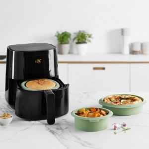 MOLDE REDONDO 20CM VERDE AIR FRYER - 4