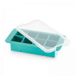 TRAY HIELO XL QUADRADA TURQUESA - 3