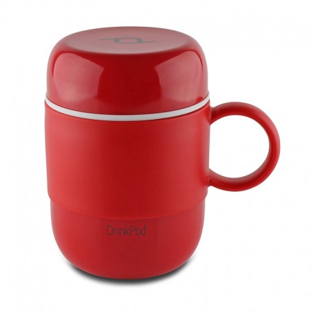 VASO TÉRMICO COM ALÇA 0.28L VERMELHO DRINKPOD