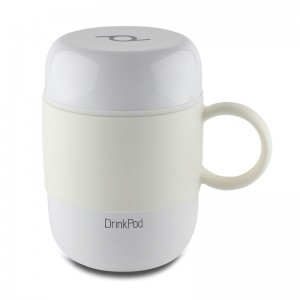 VASO TERMICO CON ASA 0.28L BLANCO DRINKPOD - 1