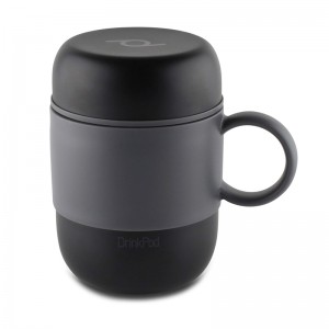 VASO TÉRMICO COM ALÇA 0.28L PRETO DRINKPOD - 1