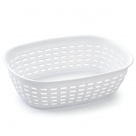 CESTA PANERA RATTAN BLANCA