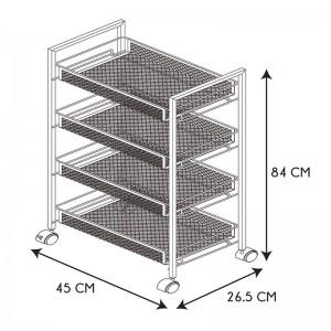 CARRINHO AUXILIAR METÁLICO 4 ALTURAS - 4