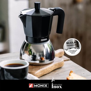 CAFETEIRA 3 XÍCARAS INDUCTION INOX BLACK - 4