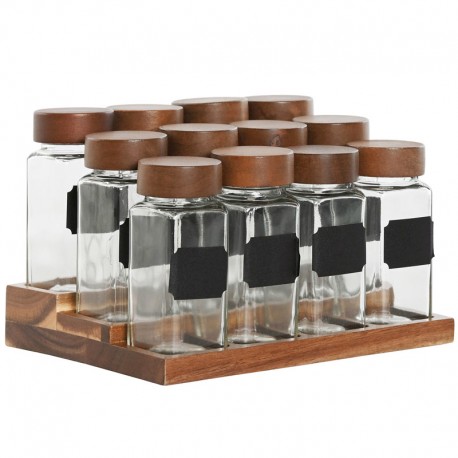 ESPECIERO SET 12 ACACIA CRISTAL