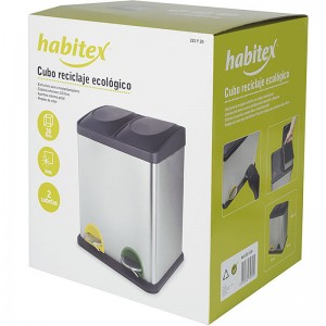 CUBO PEDAL ECOLOGICO DOBLE CROM. HABITEX - 2