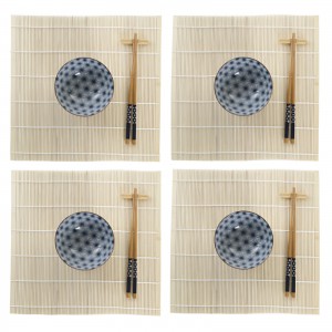 SUSHI SET 16 BAMBU GRES 14,5X14,5X31 AZUL - 2