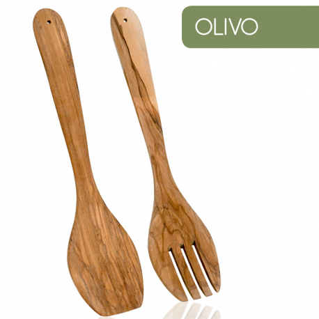 CUBIERTOS PARA ENSALADA MADERA DE OLIVO