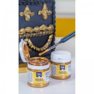 PINTURA COMESTIBLE ORO 35ML AZUCREN  - 2