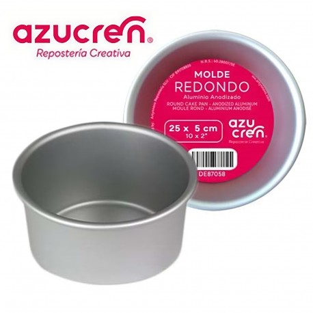 MOLDE BIZCOCHO REDONDO ANODIZADO 25X5 AZUCREN