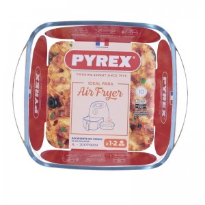 PRATO DE VIDRO QUADRADO 20X17CM AIRFRYER PYREX - 1