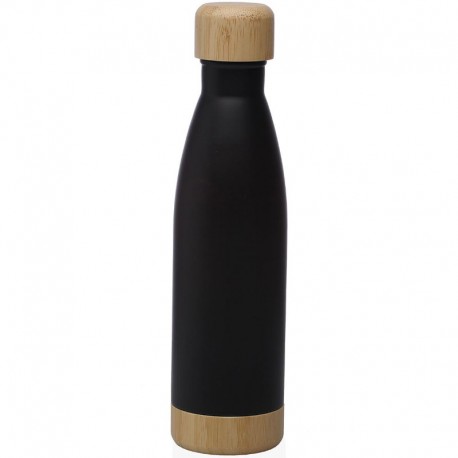 BOTELLA NEGRA MATE 500ML ACERO INOXIDABLE