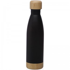 BOTELLA NEGRA MATE 500ML ACERO INOXIDABLE - 1