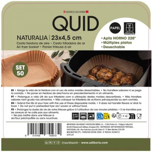 SET DE 50 CESTOS DE PAPEL QUADRADOS 23X4,5CM AIRFRYER QD - 4