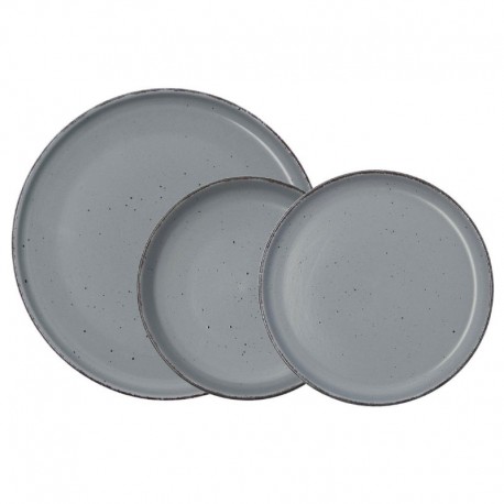 CONJUNTO DE LOUÇA CERÂMICA12 PEÇAS CINZA DUNA QD