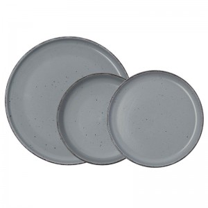 CONJUNTO DE LOUÇA CERÂMICA12 PEÇAS CINZA DUNA QD - 1