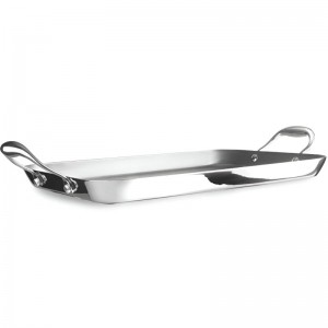 GRILL PLANCHA INOX TRIPLY NATURAL 38X25CM - 1