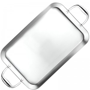 GRILL PLANCHA INOX TRIPLY NATURAL 38X25CM - 2
