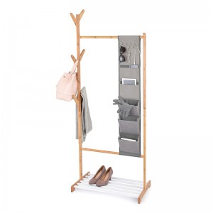 CABIDE BAMBU C/PRATELEIRA 65X38X167 CM. - 2