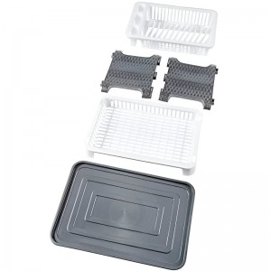 ESCORREDOR DE PRATOS  PLASTICO RATTAN BRANCO - 3