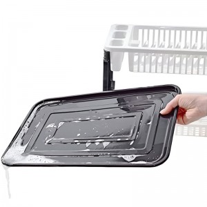 ESCORREDOR DE PRATOS  PLASTICO RATTAN BRANCO - 4