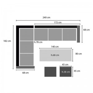 CONJUNTO PARA JARDIN BALI 2 SOFÁS+MESA ALTA+2 PUFS - 4